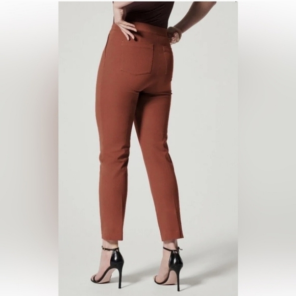 NWT SPANX On-the-Go Ankle Slim Straight Pant Bronze Glow, Size M - Picture 2 of 10